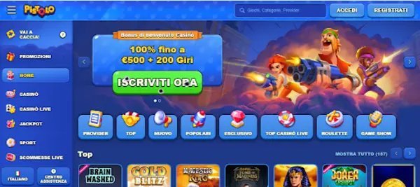 Scopri il Mondo di Gioco di Pistolo Casino Italia di Ultima Generazione